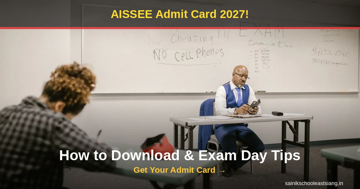 AISSEE Admit Card 2027: How to Download, Exam Day Instructions & Documents Required