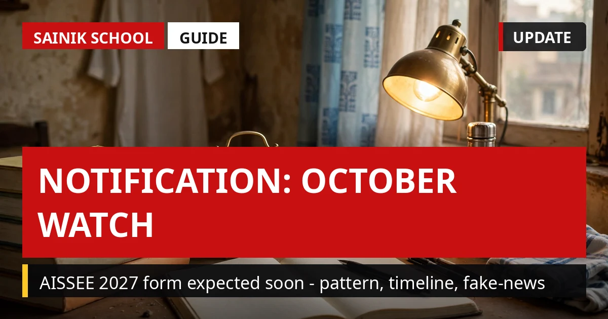 AISSEE 2027 Notification: October Is the Month to Watch — What Past Cycles Reveal