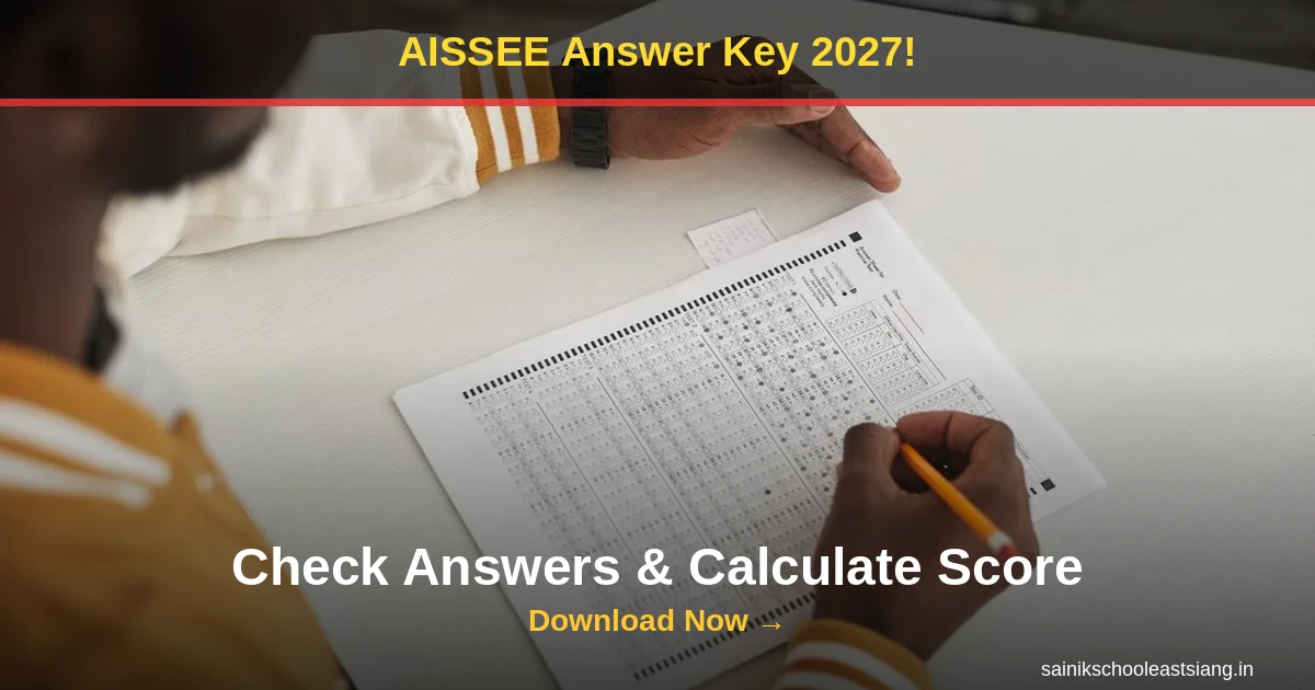 AISSEE Answer Key 2027: How to Check, Calculate Score & Raise Objections