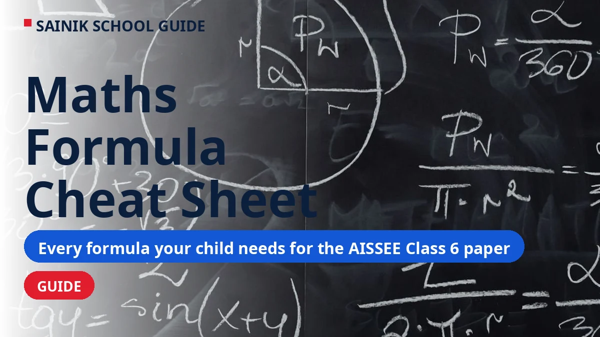 AISSEE Class 6 Maths Formula Cheat Sheet: The Only List Your Child Needs to Memorise
