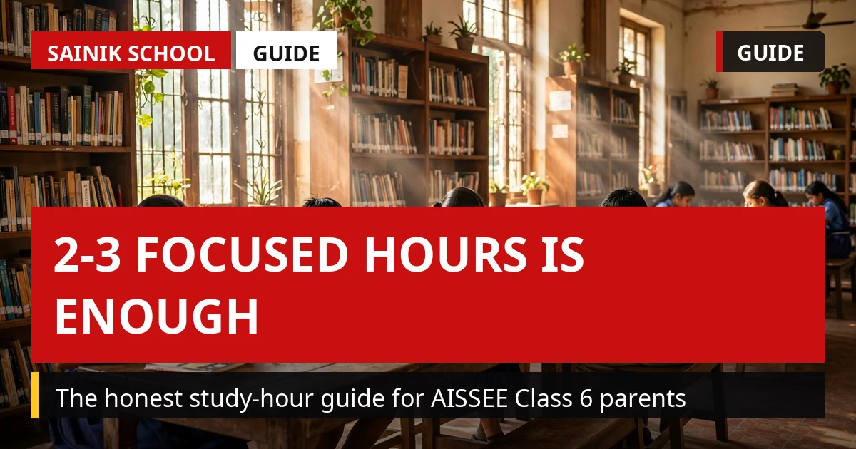 How Many Hours Should a Class 6 Student Study for AISSEE? The Honest Answer