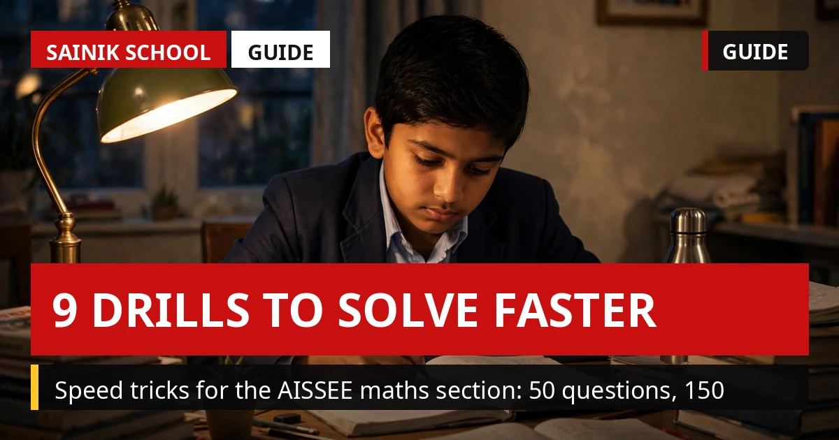 How to Improve Speed in the AISSEE Maths Section: 9 Drills That Actually Work
