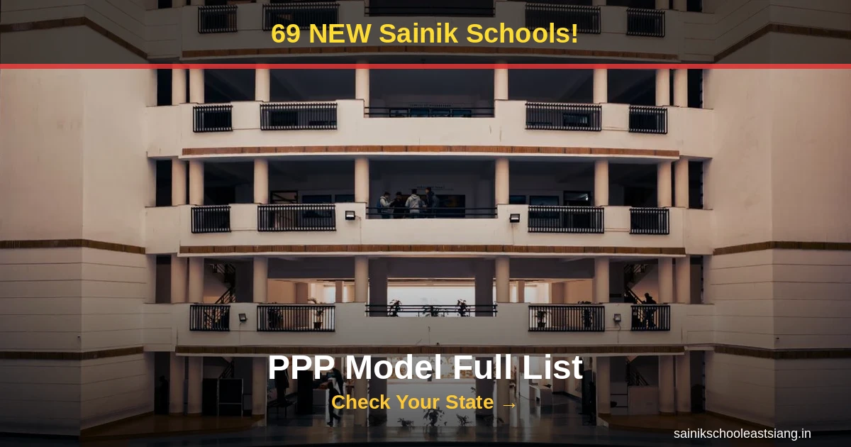 New Sainik Schools PPP Model 2027: Complete List of 69 Schools, Admission & Fee Structure