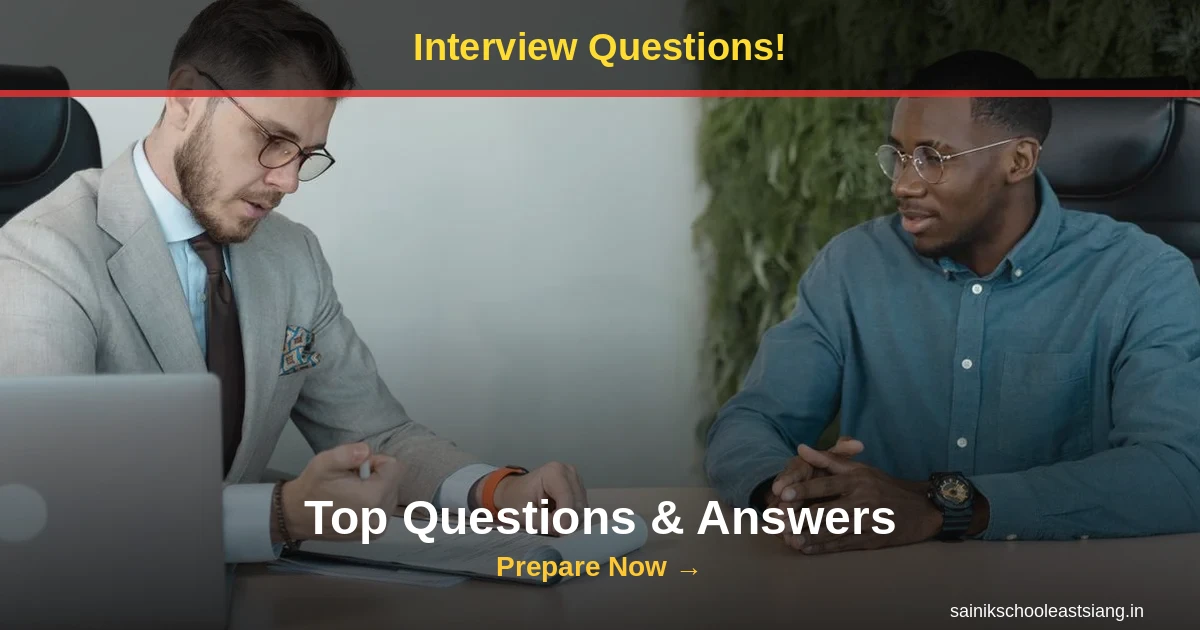 Sainik School Interview Questions 2027 — Top 50 Questions & Expert Tips