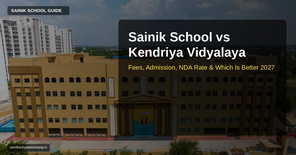 Sainik School vs Kendriya Vidyalaya 2027: Fees, Admission, NDA Rate & Which Is Better