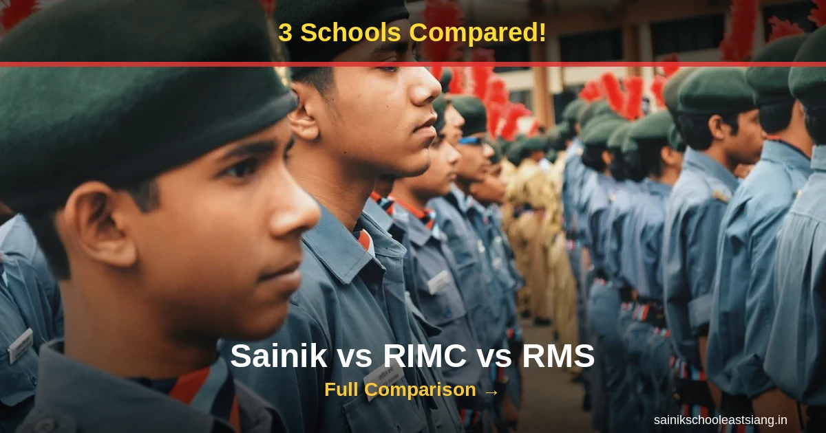 Sainik School vs RIMC vs Rashtriya Military School 2027: Complete 3-Way Comparison